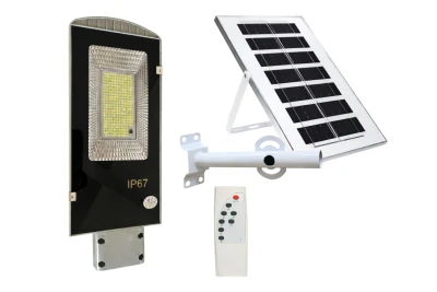 RealG RC-K-1327 Zahradní solární pouliční lampa 50 W, 100 LED, 1200 lm, 3000K, IP67