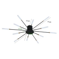 RealG 1244 Stropní LED lustr Ohňostroj 12 W, 220 V, 1350 lm, 12 ramen