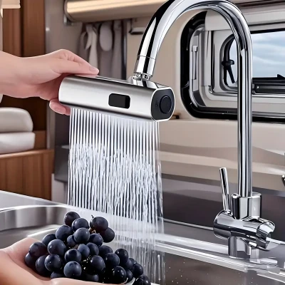 RealG 1063 Nástavec perlátoru na kuchyňský kohoutek, 3 funkce, chrom