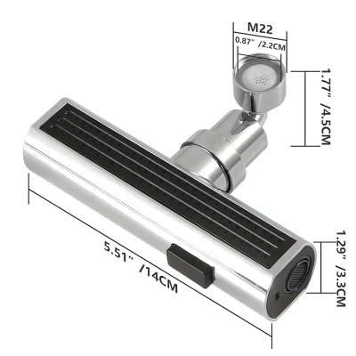 RealG 1063 Nástavec perlátoru na kuchyňský kohoutek, 3 funkce, chrom