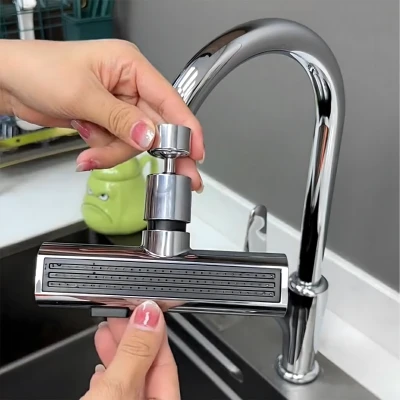 RealG 1063 Nástavec perlátoru na kuchyňský kohoutek, 3 funkce, chrom