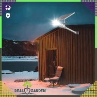 RealG RC-K-1329 Zahradní solární pouliční lampa 200 W, 247 LED, 3600 lm, 3000K, IP67