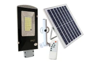 RealG RC-K-1329 Zahradní solární pouliční lampa 200 W, 247 LED, 3600 lm, 3000K, IP67