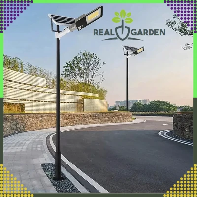 RealG RC-K-1329 Zahradní solární pouliční lampa 200 W, 247 LED, 3600 lm, 3000K, IP67