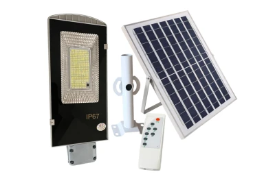 RealG RC-K-1329 Zahradní solární pouliční lampa 200 W, 247 LED, 3600 lm, 3000K, IP67