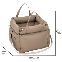 RealG RC-K-2034 Autosedačka a prepravná taška pre psov/mačky 55 x 50 cm, béžová