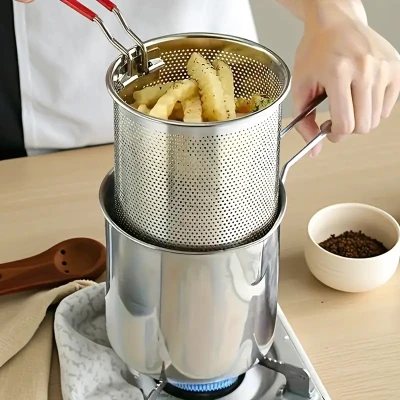 RealG 1223 Mini fritovací hrnec s košem, univerzální, 1200 ml