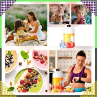 RealG RC-K-1803 Prenosný bezdrôtový smoothie mixér 1 l USB