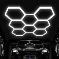 RealG RC-K-2077 LED osvetľovací panel v tvare šesťuholníka, 280 W, 6500 K, 257 × 244 cm