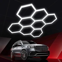 RealG RC-K-2077 LED osvetľovací panel v tvare šesťuholníka, 280 W, 6500 K, 257 × 244 cm