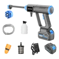 RealG RC-K-569 Akumulátorová vysokotlaká myčka LCD, 21V, 50 bar, 500W, sada