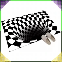RealG RC-K-1173 Rohožka s 3D efektem 60 x 40 cm, černobílá iluze