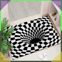 RealG RC-K-1173 Rohožka s 3D efektem 60 x 40 cm, černobílá iluze