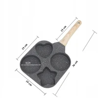 RealG RC-K-627 Panvica na vajcia a palacinky, 4 otvory, 19 x 19 cm
