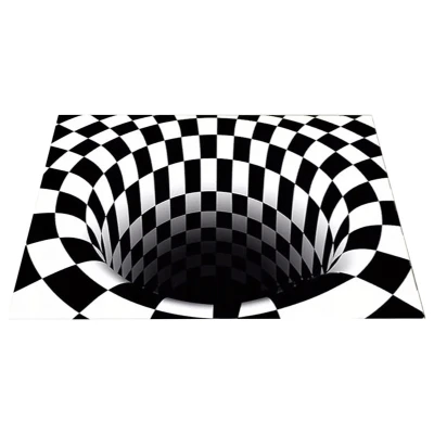 RealG RC-K-1175 Rohožka s 3D efektem 60 x 90 cm, černobílá iluze