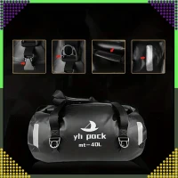 RealG RC-K-1426 Vodotesná motocyklová taška 40 l, čierna