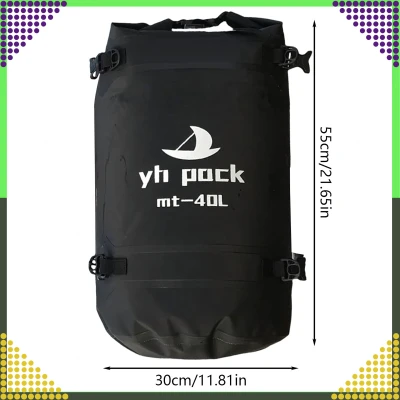RealG RC-K-1426 Vodotesná motocyklová taška 40 l, čierna