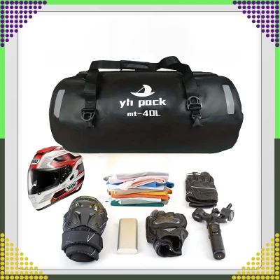 RealG RC-K-1426 Vodotesná motocyklová taška 40 l, čierna
