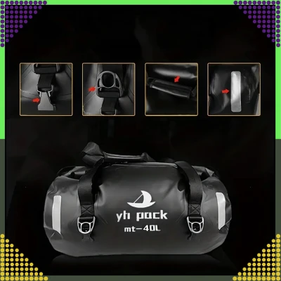 RealG RC-K-1426 Vodotesná motocyklová taška 40 l, čierna