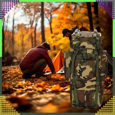 RealG RC-K-1116 Taktický vojenský turistický batoh 65 l, kamufláž