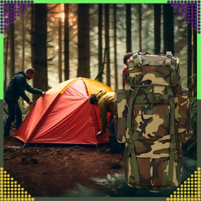 RealG RC-K-1116 Taktický vojenský turistický batoh 65 l, kamufláž