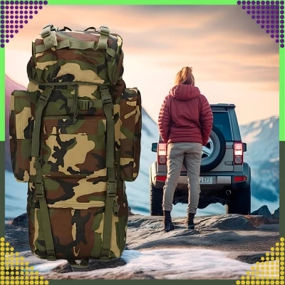 RealG RC-K-1116 Taktický vojenský turistický batoh 65 l, kamufláž