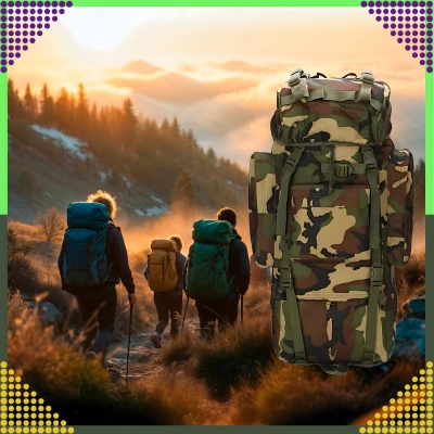 RealG RC-K-1116 Taktický vojenský turistický batoh 65 l, kamufláž