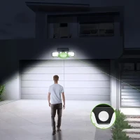 RealG RC-K-2141 Solárna lampa s pohybovým a súmrakom senzorom, 74 LED diód, 500 lm, IP44