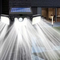 RealG RC-K-2141 Solárna lampa s pohybovým a súmrakom senzorom, 74 LED diód, 500 lm, IP44