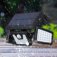 RealG RC-K-2141 Solárna lampa s pohybovým a súmrakom senzorom, 74 LED diód, 500 lm, IP44