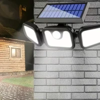 RealG RC-K-2141 Solárna lampa s pohybovým a súmrakom senzorom, 74 LED diód, 500 lm, IP44