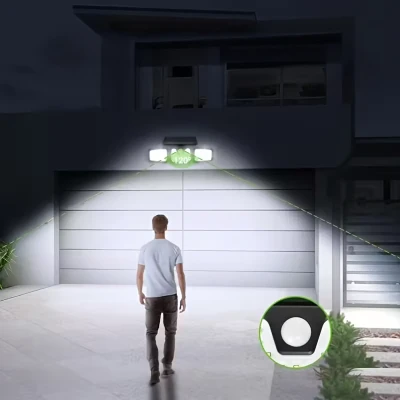 RealG RC-K-2141 Solárna lampa s pohybovým a súmrakom senzorom, 74 LED diód, 500 lm, IP44