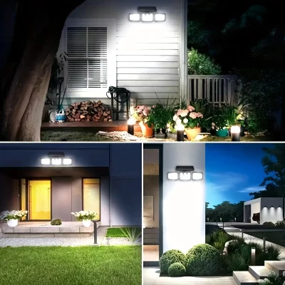 RealG RC-K-2141 Solárna lampa s pohybovým a súmrakom senzorom, 74 LED diód, 500 lm, IP44