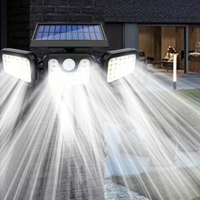 RealG RC-K-2141 Solárna lampa s pohybovým a súmrakom senzorom, 74 LED diód, 500 lm, IP44