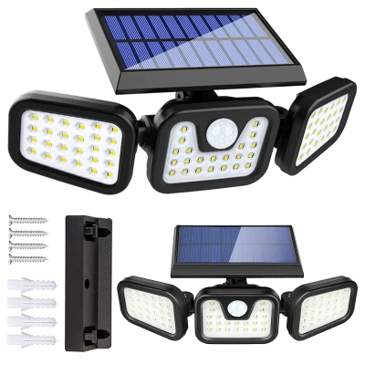 RealG RC-K-2141 Solárna lampa s pohybovým a súmrakom senzorom, 74 LED diód, 500 lm, IP44
