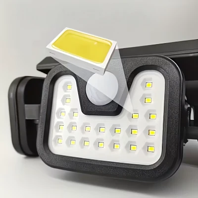 RealG RC-K-2141 Solárna lampa s pohybovým a súmrakom senzorom, 74 LED diód, 500 lm, IP44