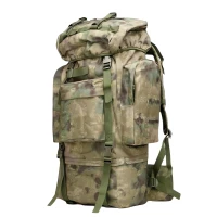 RealG RC-K-1125 Taktický vojenský turistický batoh 65 l, zelená kamufláž