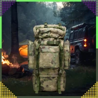RealG RC-K-1125 Taktický vojenský turistický batoh 65 l, zelená kamufláž