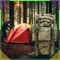 RealG RC-K-1125 Taktický vojenský turistický batoh 65 l, zelená kamufláž