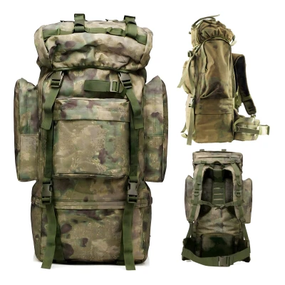 RealG RC-K-1125 Taktický vojenský turistický batoh 65 l, zelená kamufláž