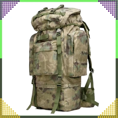RealG RC-K-1125 Taktický vojenský turistický batoh 65 l, zelená kamufláž