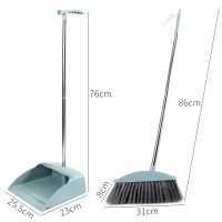 RealG RC-K-1253 Čistiaca sada s metlou, lopatkou, 3-v-1 stierkou na okná, sivá