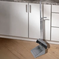 RealG RC-K-1253 Čistiaca sada s metlou, lopatkou, 3-v-1 stierkou na okná, sivá