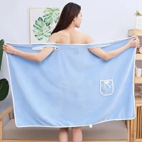 RealG RC-K-1169 Dámska osuška, sauna tunika 135 × 80 cm, modrá