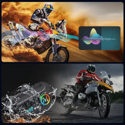 RealG RC-K-1998 Náhlavní souprava Bluetooth 5.3 pro motocyklovou přilbu