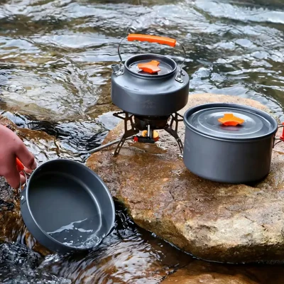 RealG RC-K-1275 Sada kempingového nádobí pro 2 osoby, XXL 