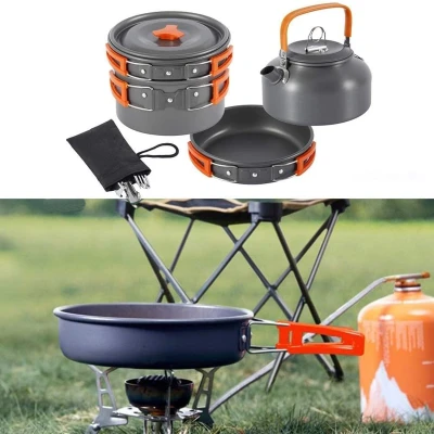 RealG RC-K-1275 Sada kempingového nádobí pro 2 osoby, XXL 