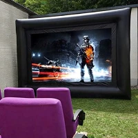RealG 1087 Velké nafukovací projekční plátno s ventilátorem 2,4 x 1,8 m