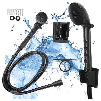 RealG RC-K-1777 Sprchová hlavice pro karavany s hadicí 1,5 m, černá