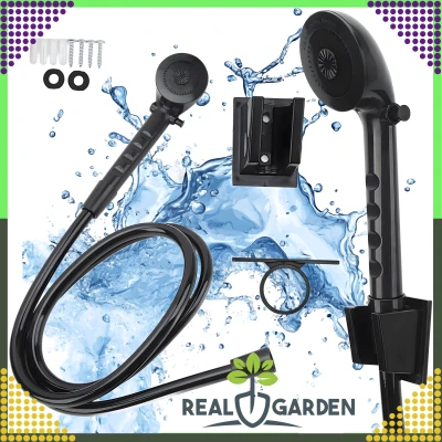 RealG RC-K-1777 Sprchová hlavice pro karavany s hadicí 1,5 m, černá